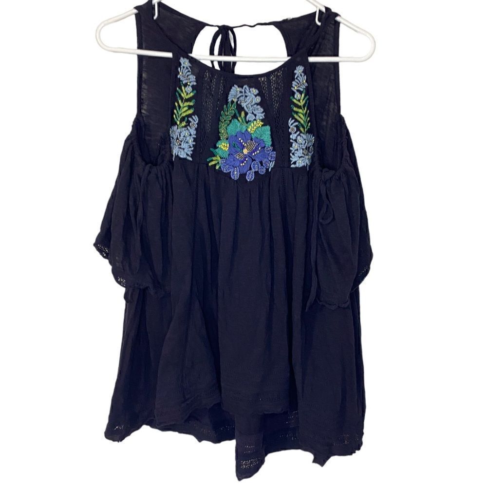 FREE PEOPLE Fast Times Cold Shoulder Top s - Picture 4 of 10